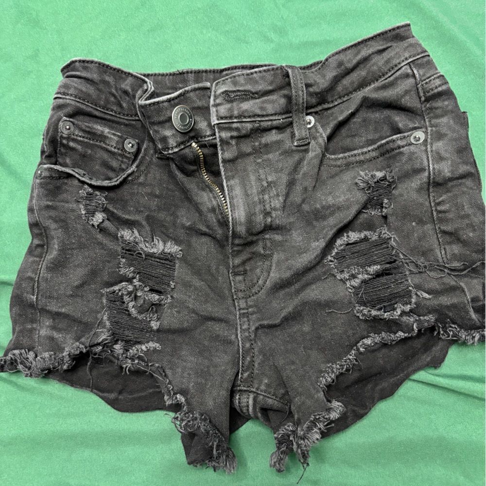 Aeropostale Black Denim Shorts
